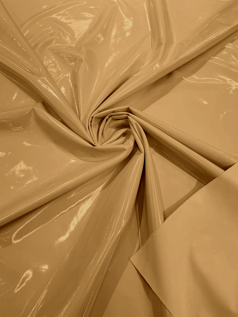 Nude - Spandex Shiny Vinyl Fabric (Latex Stretch) - Sold By The Yard