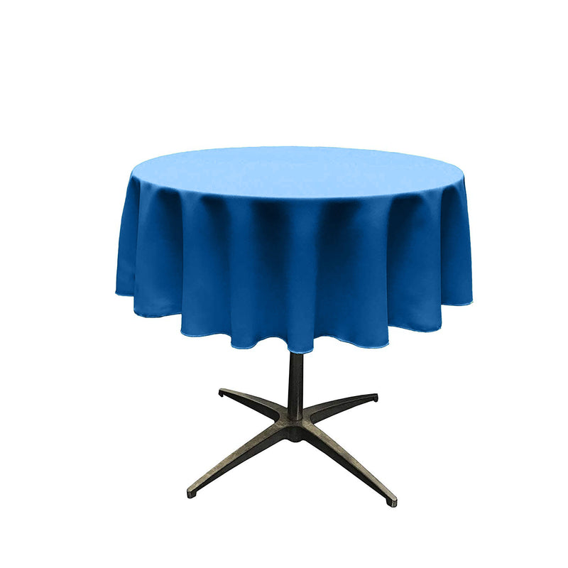 Ocean Blue Round Polyester Poplin Seamless Tablecloth - Wedding Decoration Tablecloth