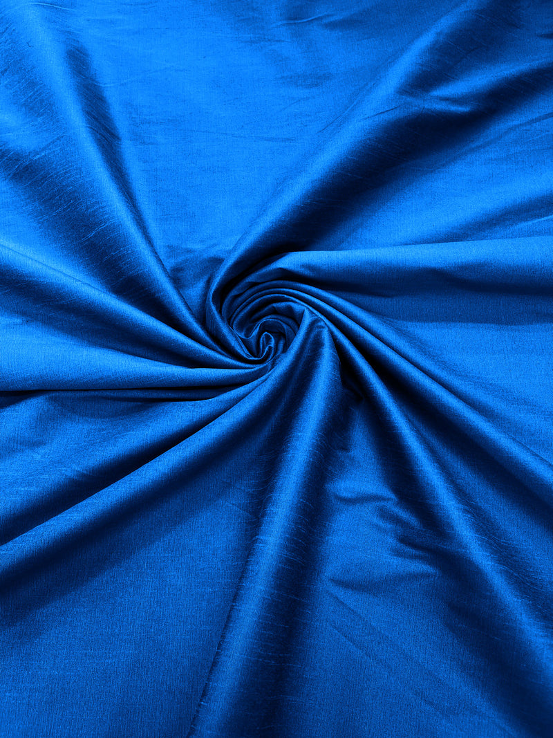 Ocean Blue - Polyester Dupioni Faux Silk Fabric/ 55” Wide/Wedding Fabric/Home Decor.