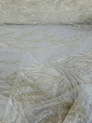 FIESTA BEADED LACE ON MESH FABRIC (By The Yard)