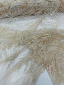 Luxury Festival Beaded Vine Lace Fabric, by The Yard.