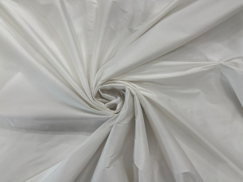 Off White - 100% Polyester Imitation Silk Taffeta Fabric 55" Wide/Costume/Dress/Cosplay/Wedding.