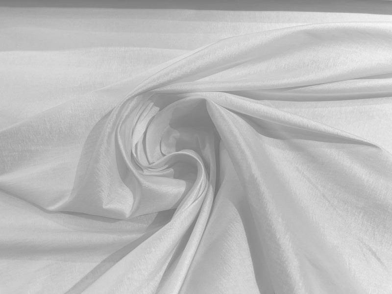 Off White Solid Medium Weight Stretch Taffeta Fabric 58/59" Wide-Sold By The Yard.