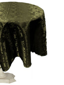 51" ROUND TABLECLOTH ROSES JACQUARD SATIN