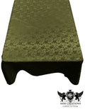 Rectangular Tablecloth Roses Jacquard Satin Overlay for Small Coffee Table Seamless. (60 Inches x 90 Inches)