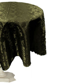 36" ROUND TABLECLOTH ROSES JACQUARD SATIN