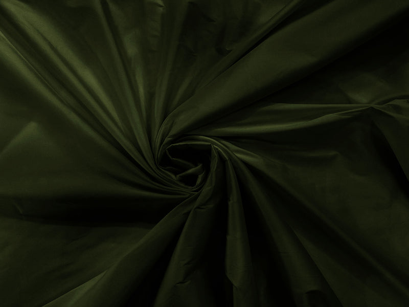 Olive - 100% Polyester Imitation Silk Taffeta Fabric 55" Wide/Costume/Dress/Cosplay/Wedding.