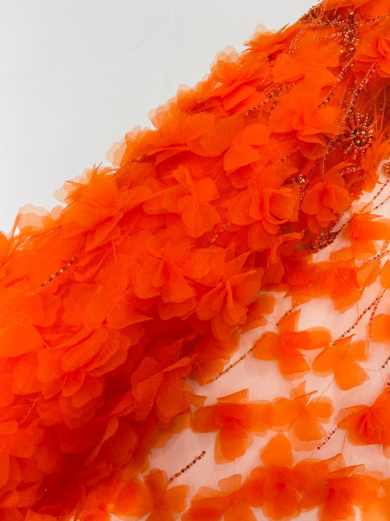 Luxury 3D Floral/Butterfly Beaded lace, by The Yard.