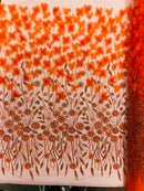 Luxury 3D Floral/Butterfly Beaded lace, by The Yard.