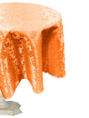 51" ROUND TABLECLOTH ROSES JACQUARD SATIN