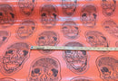 3D SKULL VINYL FABRIC (By The Yard )