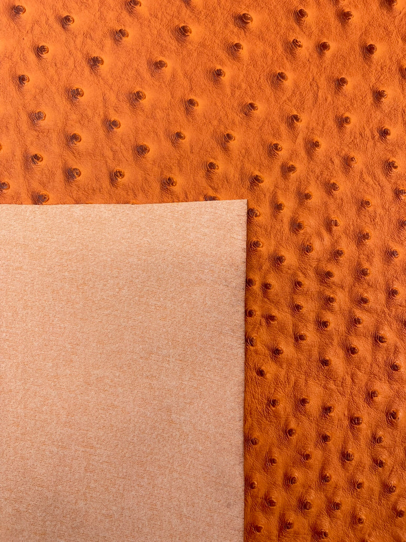 Classic Ostrich Upholstery Vinyl Fabric / Faux Leather Accessories Crafting Apparel Upholstery Vinyl Fabric 54" Wide.