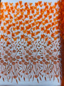 Luxury 3D Floral/Butterfly Beaded lace, by The Yard.