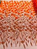 Luxury 3D Floral/Butterfly Beaded lace, by The Yard.