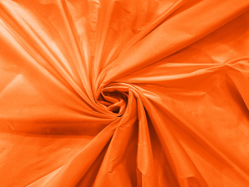 Orange - 100% Polyester Imitation Silk Taffeta Fabric 55" Wide/Costume/Dress/Cosplay/Wedding.