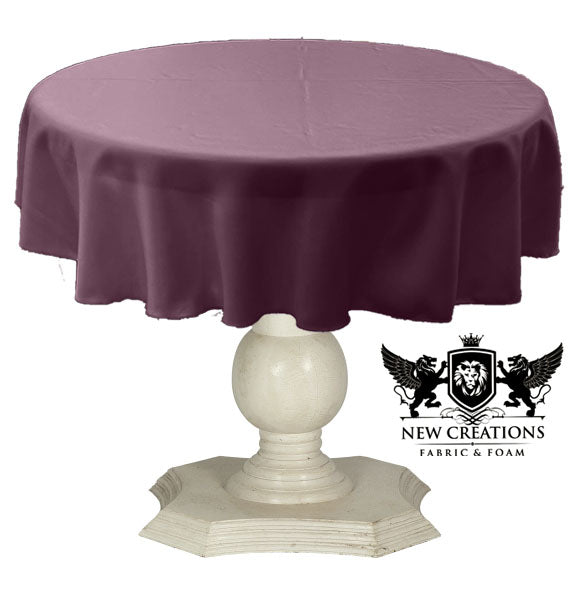 Tablecloth Solid Dull Bridal Satin Overlay for Small Coffee Table Seamless. Orchid
