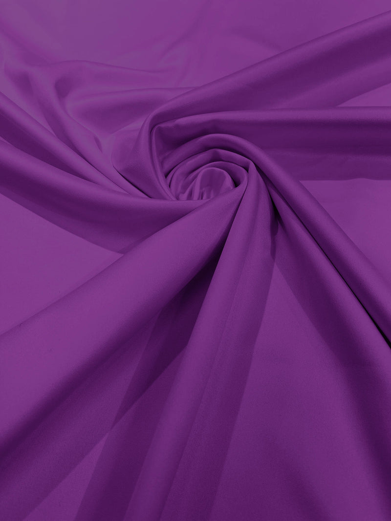 Orchid Solid Matte Stretch L'Amour Satin Fabric 95% Polyester 5% Spandex/58" Wide/ By The Yard