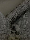 Glossy Two Tone Gator Fake Leather Upholstery, 3D Crocodile Skin Texture Faux Leather PVC Vinyl, 54" Wide