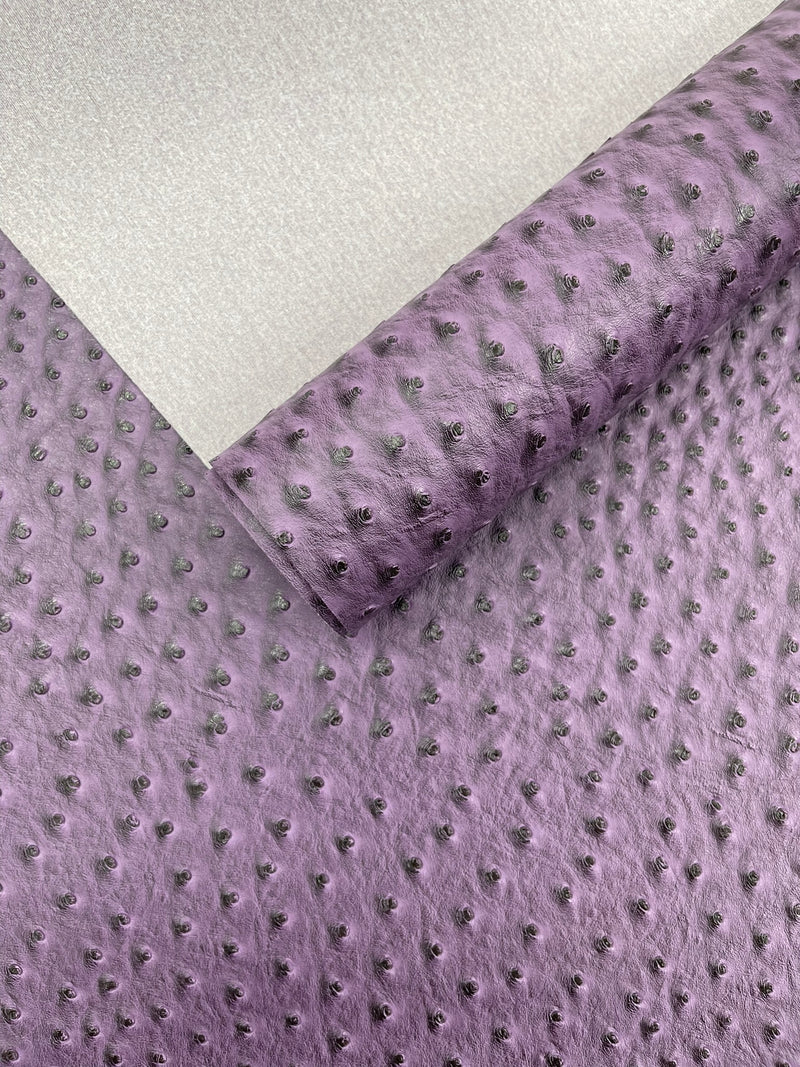 Classic Ostrich Upholstery Vinyl Fabric / Faux Leather Accessories Crafting Apparel Upholstery Vinyl Fabric 54" Wide.