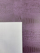 Crocodile Marine Vinyl 2 tone Upholstery, Crocodile Skin Texture Faux Leather PVC Vinyl, 54" Wide.