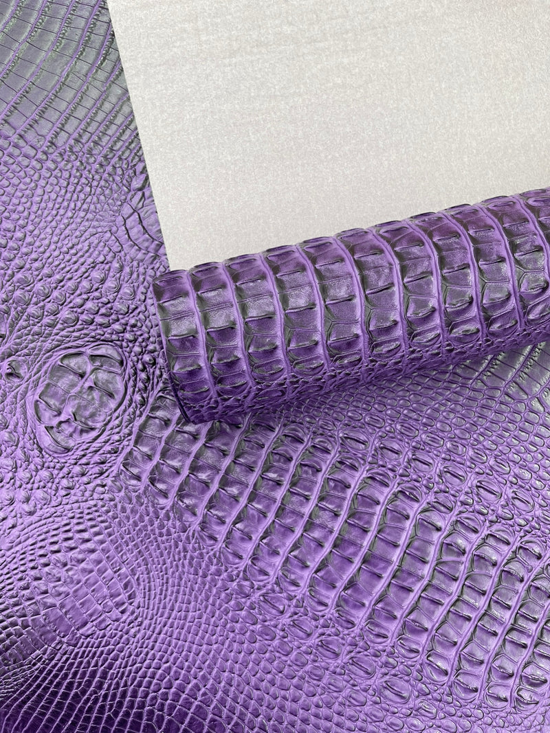 Florida Gator 3D Embossed Vinyl Fabric  / 2 Tone Crocodile Vinyl Leather 54" Wide