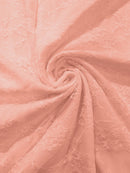 FLORAL NYLON STRETCH LACE (by the yard)