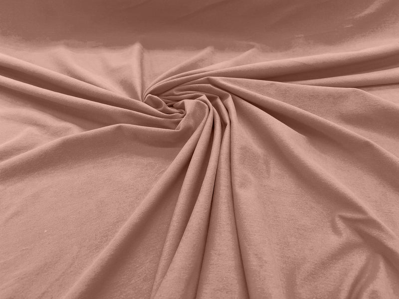 Peach Blush Cotton Jersey Spandex Knit Blend 95% Cotton 5 percent Spandex/58/60" Wide /Stretch Fabric/Costume