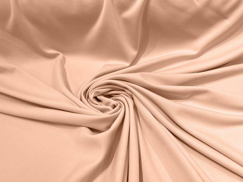 Peach Stretch Double Knit Scuba Fabric Wrinkle Free/ 58" Wide 100%Polyester ByTheYard.
