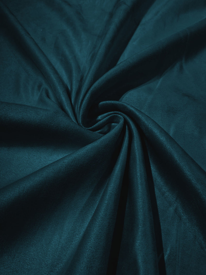 Peacock Faux Suede Polyester Fabric | Microsuede | 58" Wide.