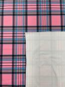PLAID MULTICOLOR CHECKERED SPANDEX (by the yard)