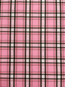 PLAID MULTICOLOR CHECKERED SPANDEX (by the yard)