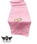 Jacquard Satin Roses Runner, Party Supply / Wedding / Decoration (14" Wide x 72" Long).