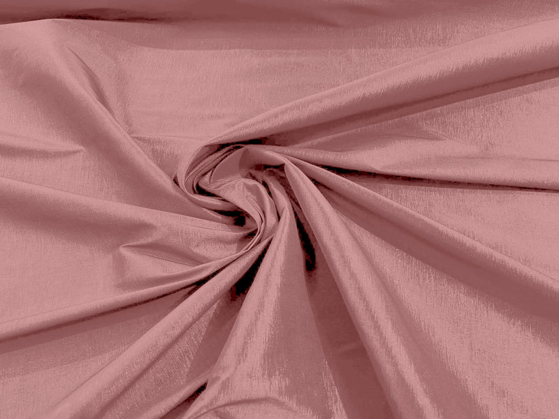 Pink Rose Solid Medium Weight Stretch Taffeta Fabric 58/59" Wide-Sold By The Yard.