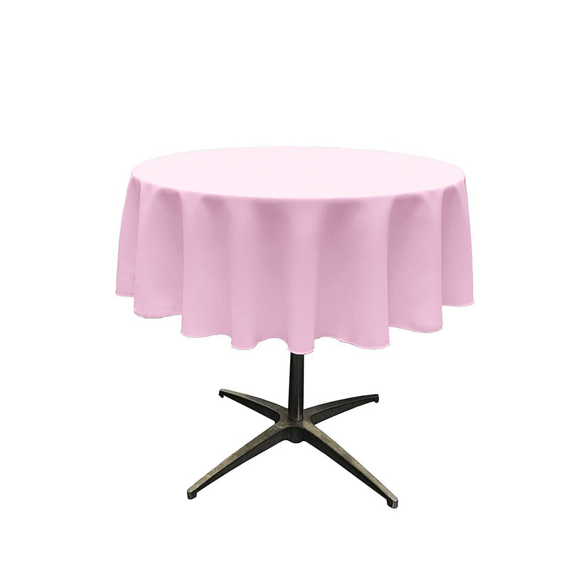 Pink Round Polyester Poplin Seamless Tablecloth - Wedding Decoration Tablecloth