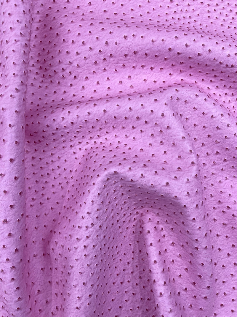 Classic Ostrich Upholstery Vinyl Fabric / Faux Leather Accessories Crafting Apparel Upholstery Vinyl Fabric 54" Wide.