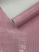 Shiny Alligator 3D Embossed Vinyl Fabric, 54" Wide Upholstery Crafting Accessories Applications