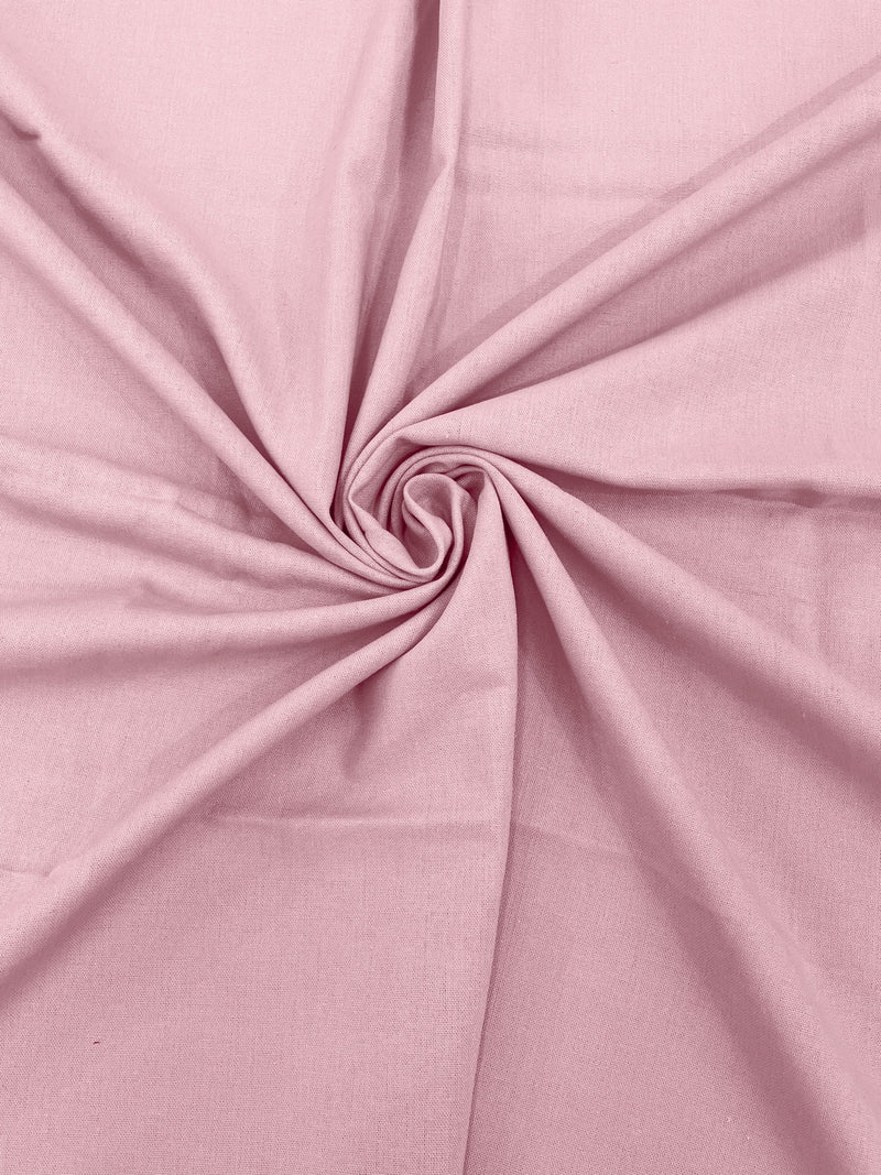 Pink - Medium Weight Natural Linen Fabric/50 " Wide/Clothing