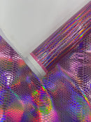 Snake Viper Holographic Embossed PVC / Snake Vinyl Fabric Upholstery Crafting  Accessories Applications Snake Iridescent.