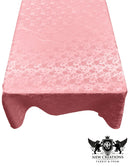 Rectangular Tablecloth Roses Jacquard Satin Overlay for Small Coffee Table Seamless. (60 Inches x 108 Inches)