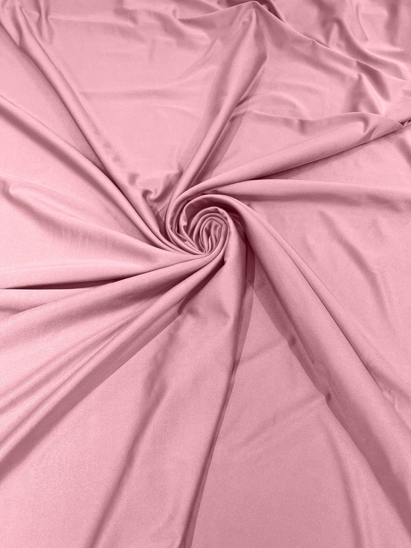 Pink Shiny Milliskin Nylon Spandex Fabric 4 Way Stretch 58" Wide Sold by The Yard