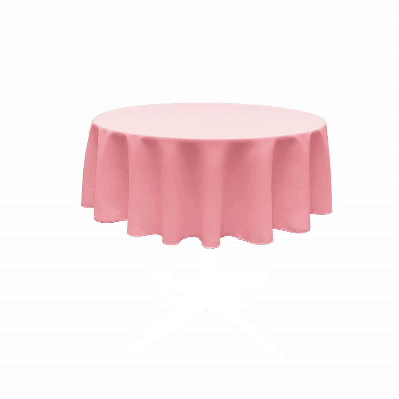 Pink Round Polyester Poplin Seamless Tablecloth - Wedding Decoration Tablecloth