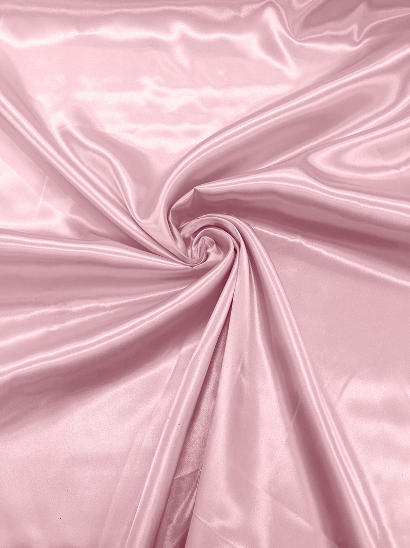 Pink - Shiny Charmeuse Satin Fabric for Wedding Dress/Crafts Costumes/58” Wide /Silky Satin