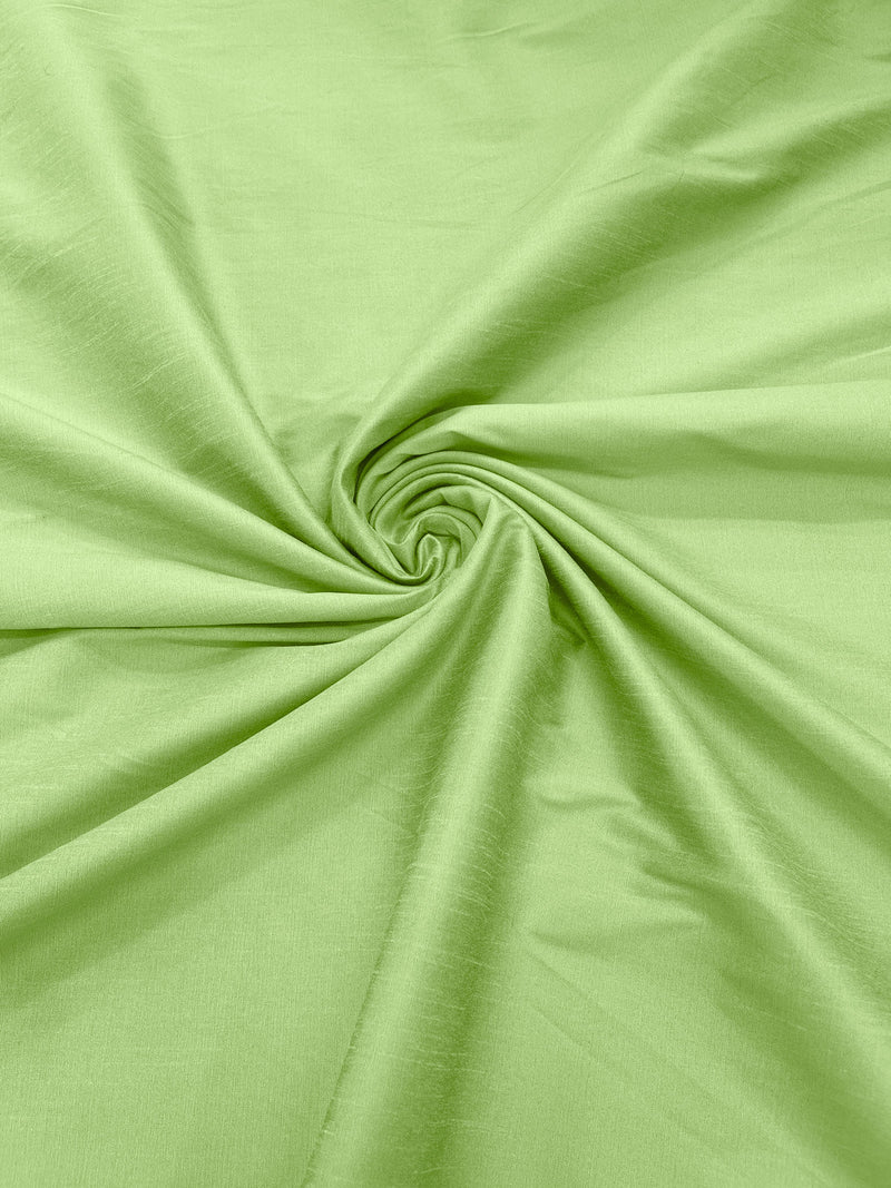 Pistachio - Polyester Dupioni Silk Fabric. Multipurpose Fabric for Decor/Dress/Window Curtains/Roman Shades/Clothes/ByTherYard.