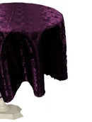 51" ROUND TABLECLOTH ROSES JACQUARD SATIN