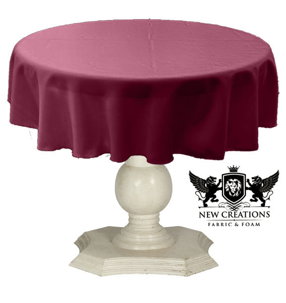 Tablecloth Solid Dull Bridal Satin Overlay for Small Coffee Table Seamless. Pride Magenta