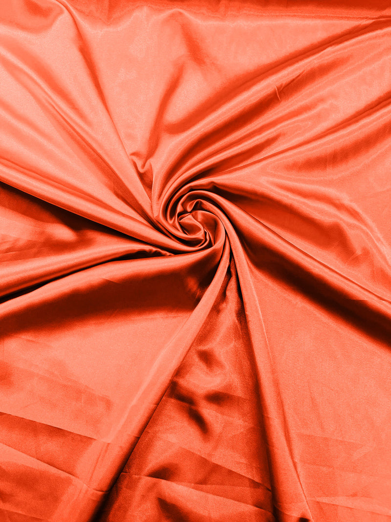 Stretch Charmeuse Satin Fabric | Soft Silky Satin Fabric | 96% Polyester 4%  Spandex | Multiple Colors | Continuous Yards 