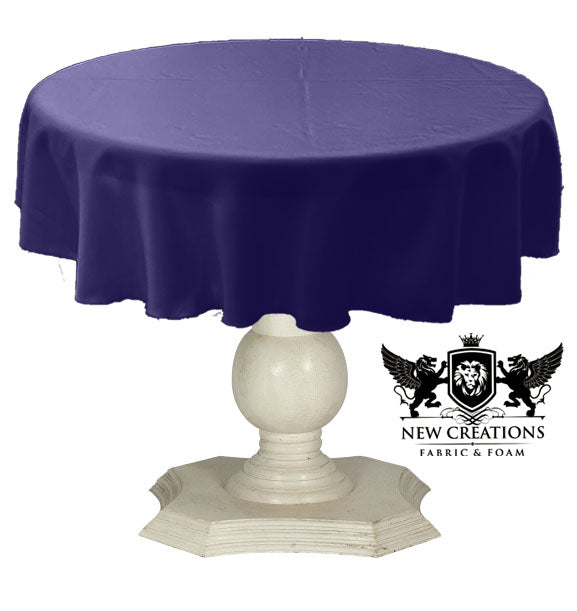 Tablecloth Solid Dull Bridal Satin Overlay for Small Coffee Table Seamless. Purple