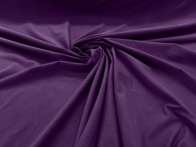 Purple Cotton Jersey Spandex Knit Blend 95% Cotton 5 percent Spandex/58" Wide/Costume