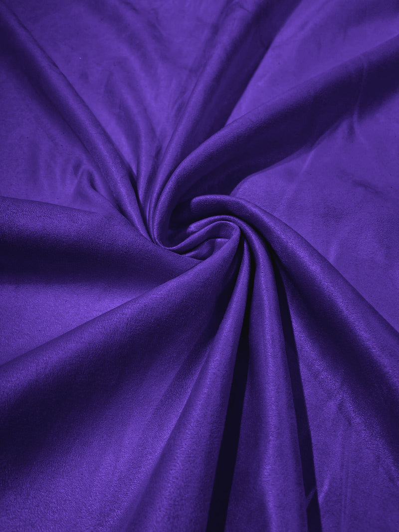 Purple Faux Suede Polyester Fabric | Microsuede | 58" Wide.