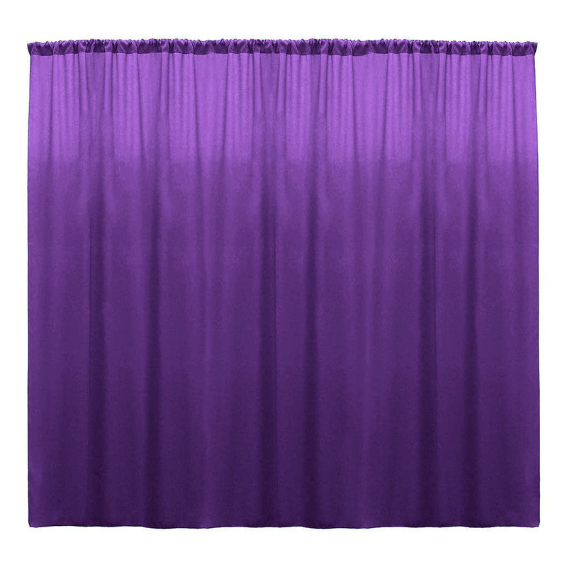 Backdrop Drape Curtain 10 Feet Wide x 8 Feet High, Polyester Poplin SEAMLESS 1 Panel.